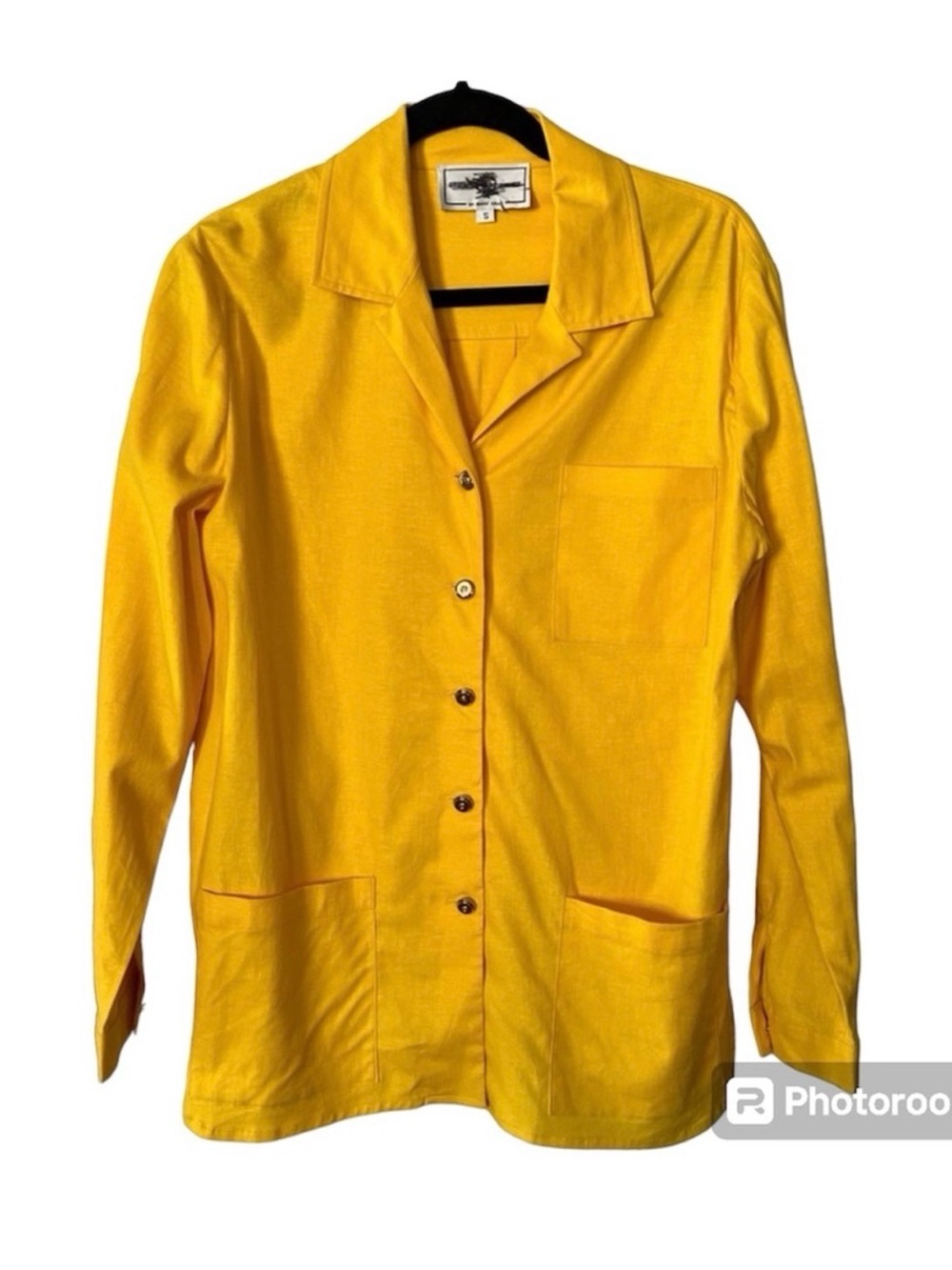 St. John Sport Yellow Linen Button Down Tunic Jacket Small